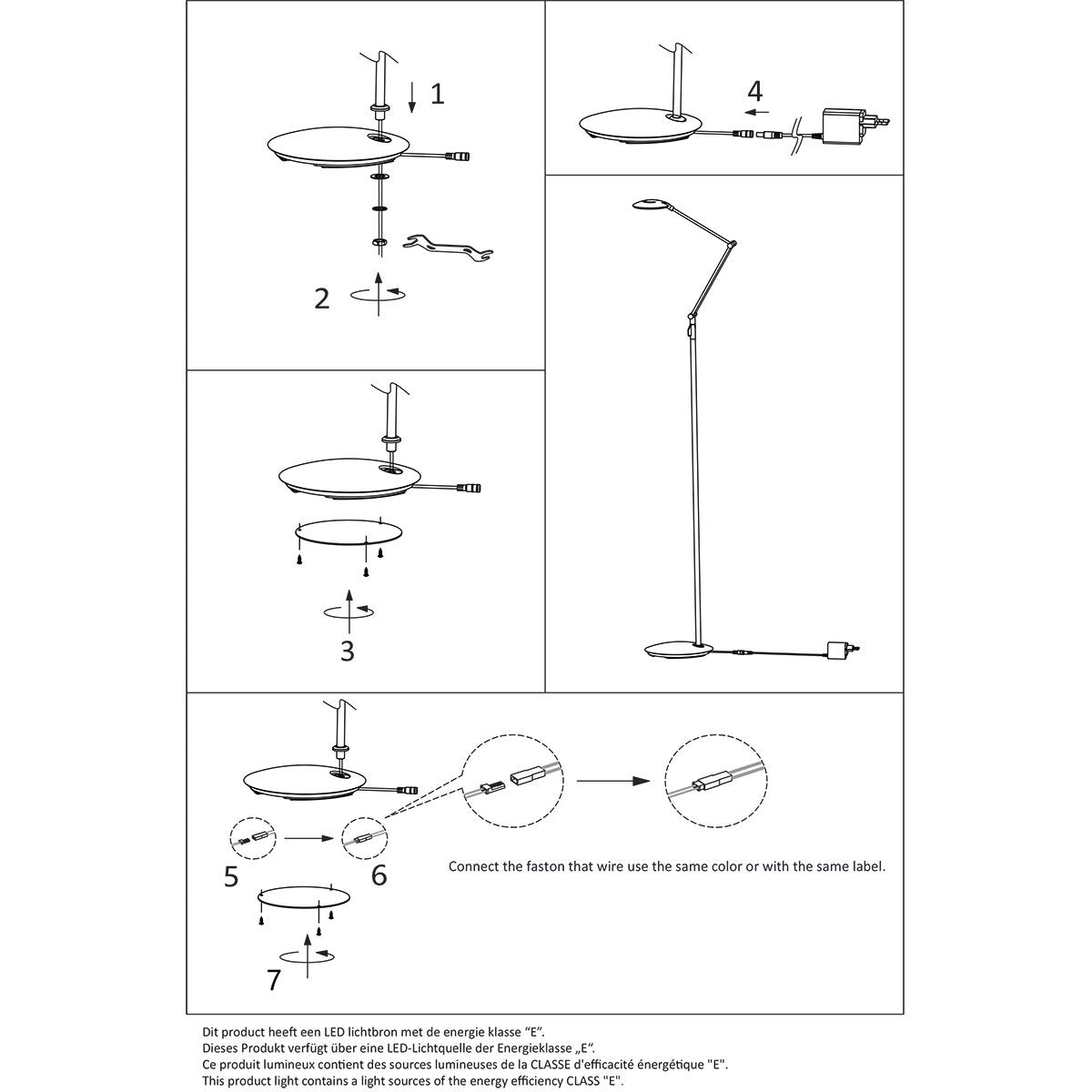 Steinhauer Exclusive - vloerlamp - Zenith2 - brons - kunststof metaal - designlamp - LED - 4391BR