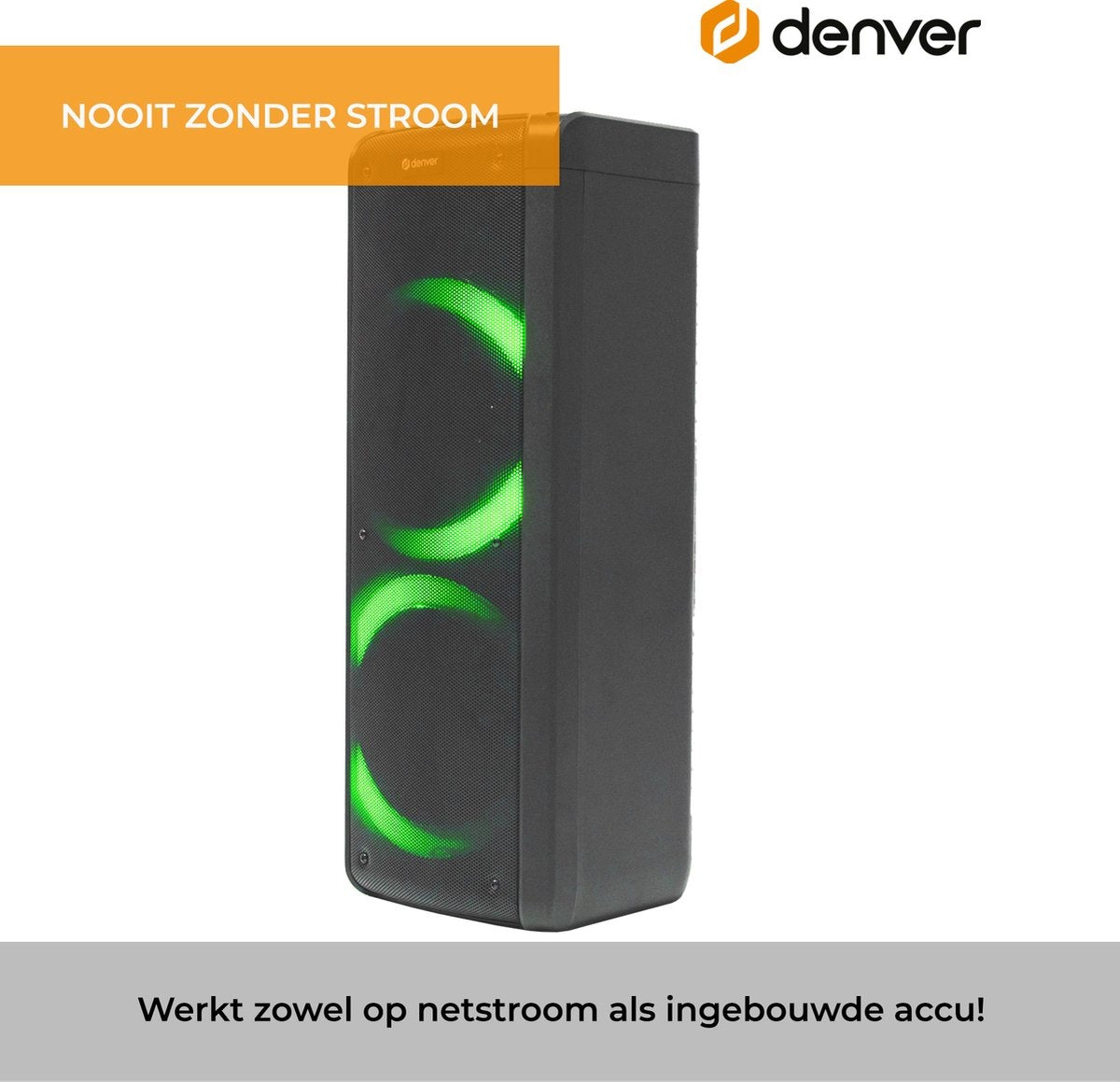 Denver Bluetooth Luidspreker Party Box Disco Verlichting BPS352 Zwart