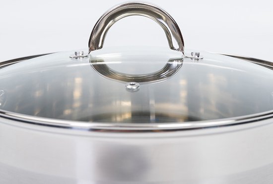 Ceruzo - RVS - Grote Soeppan - 20 Liter- Diameter 32 cm- H 25cm - Inductie - Stamppotpan