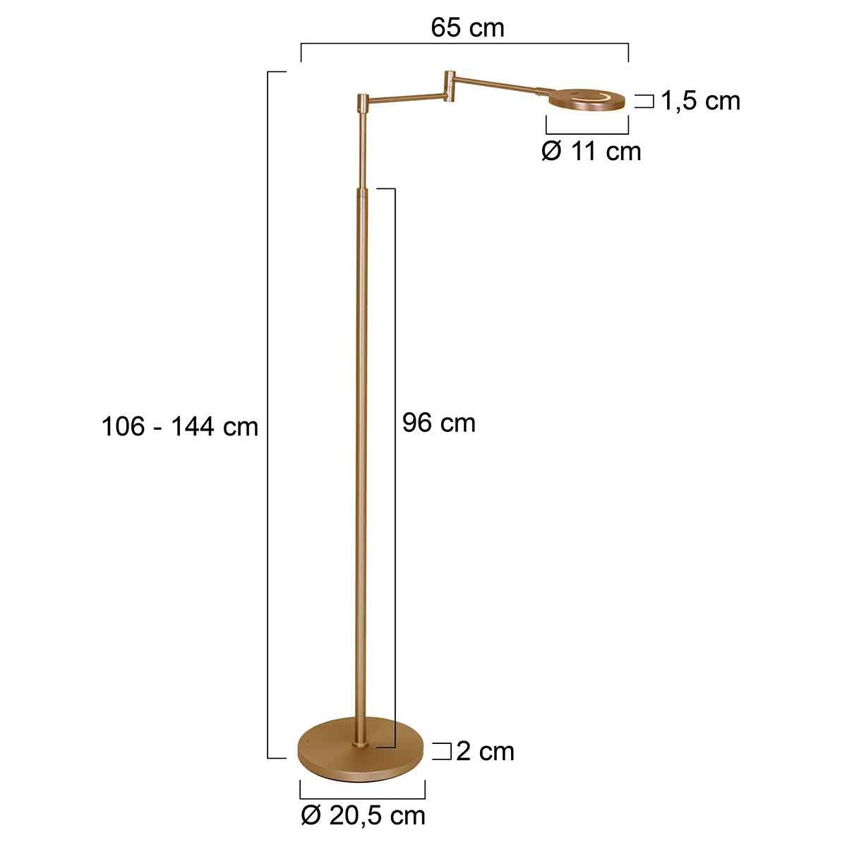 Steinhauer - vloerlamp - Soleil - brons - metaal - design lamp - LED - 3515BR