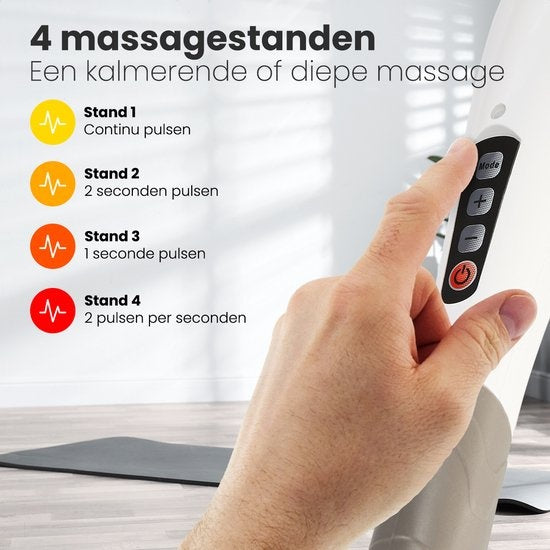 Auronic nek- en rugmassageapparaat Snoerloos 5 opzetstukken Wit/grijs