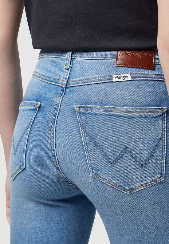WRANGLER HIGH SKINNY BLUE LOVE SKINNY JEANS-DAMES