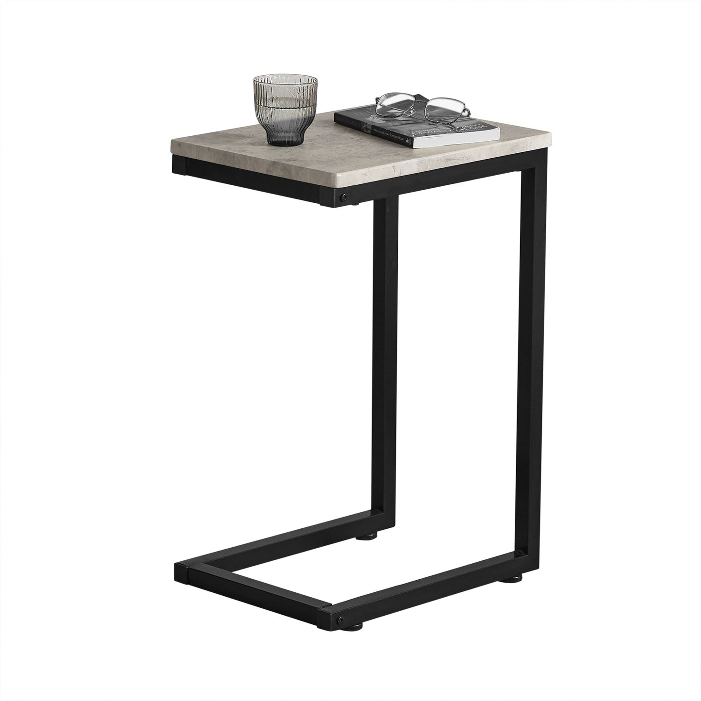 SoBuy FBT44-HG Bijzettafel - Metalen Standaard - 30x60x40 cm -Grijs