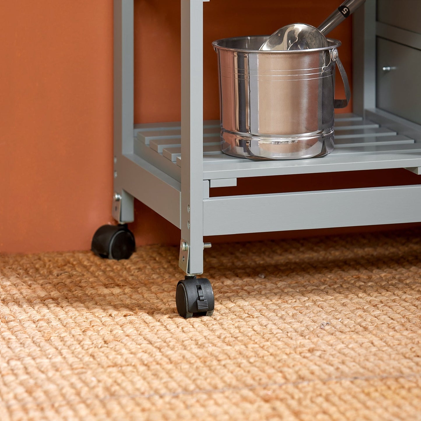 SoBuy - Keukentrolley met 3 Grote Laden - 68x85x38 cm - Grijs