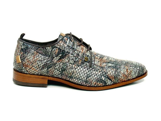 Rehab GREG PIECES Nette Veterschoenen Heren – Maat 46 - Uitneembaar Voetbed - bruin/groen