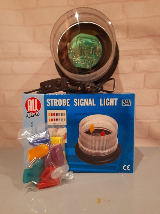 All Ride Vrachtwagen 24volt stroboscooplamp flitslamp JUMBO formaat diverse kleuren zicht 1km+