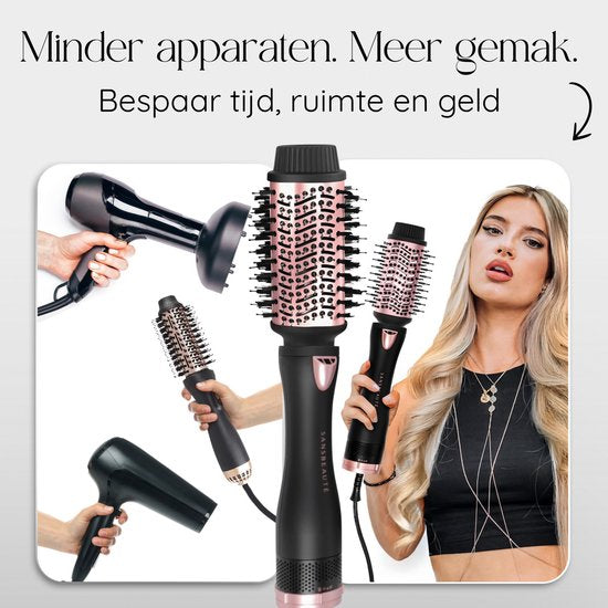 Sansbeauté® 4-in-1 Fohnborstel met Diffuser - Multistyler - Airstyler - Haarborstel - Krulborstel - Haarborstel - Stijlborstel - Warmteborstel - Volume en Krullen