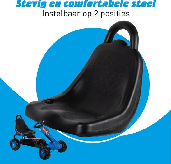 Skelter - Staal - Verstelbaar - Handrem - Max 35 Kilo - 3-4 Jaar - Blauw/ Zwart