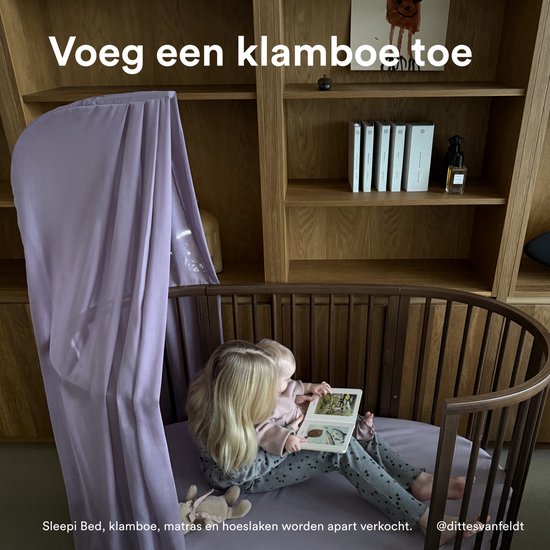 Stokke Sleepi Drape Rod V3, Warm Brown - Gemaakt van massief beukenhout - Compatibel met Stokke Sleepi Bed & Mini
