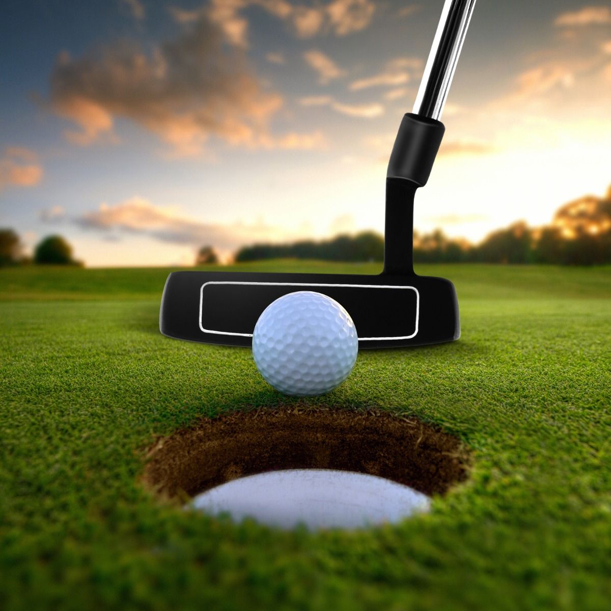 Coast Golfputter - malletkop - antislip handgreep - 89 cm - zwart