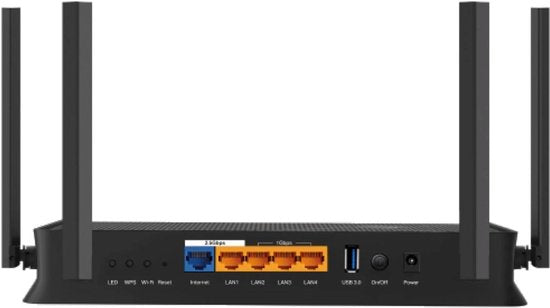 TP-Link Archer BE230 - Router - WiFi Versterker - Dual-Band - WiFi 7 - 3600 Mbps - Zwart
