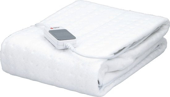 alpina Elektrische Deken - Warmtedeken 1 Persoons - Onderdeken - 3 Standen - Wasbaar - 80 x 150cm - Wit