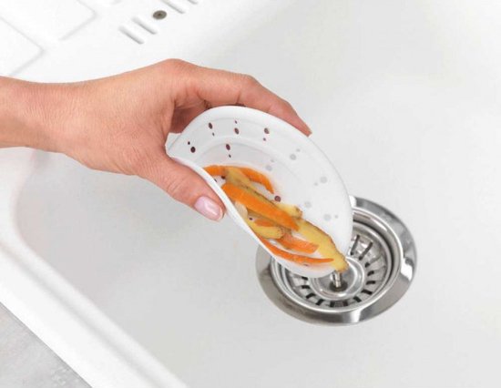 Wenko Gootsteenzeef Sava 12 Cm Siliconen Wit