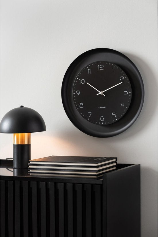 Karlsson Wandklok Dual Disc - Zwart - Ø38cm - Wandklok Modern