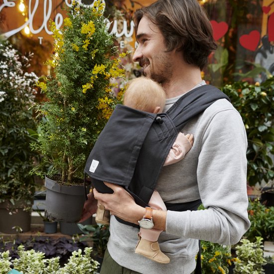 Stokke Limas draagzak, zwart - Versie 2023 (OCS) - Draagzak voor pasgeborenen met halve gesp - Drie draagopties - Veilig vanaf de geboorte, tot 15 kg