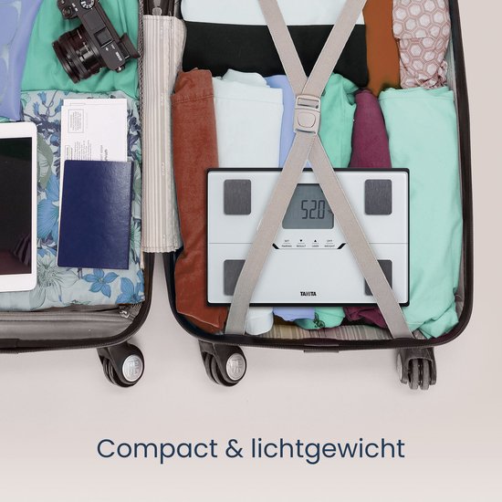 Slimme Weegschaal met Lichaamsanalyse - Japanse Technologie - Personenweegschaal Digitaal - met App - Nauwkeurig voor Gezondheidsmonitoring - TANITA® - BC-401 Wit