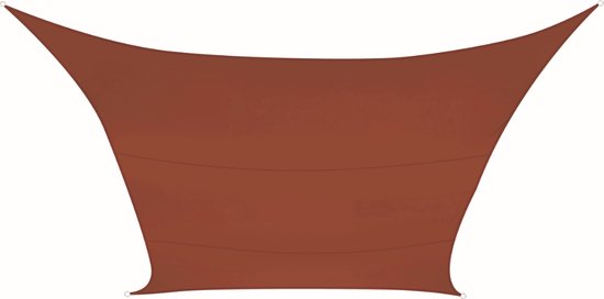 Perel Schaduwdoek, waterafstotend, 5 x 5 m, 160 g/m², polyester, vierkant, terracotta