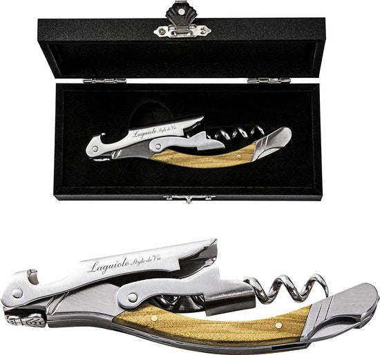 Laguiole Style de Vie Kurkentrekker - In giftbox - Olijfhout