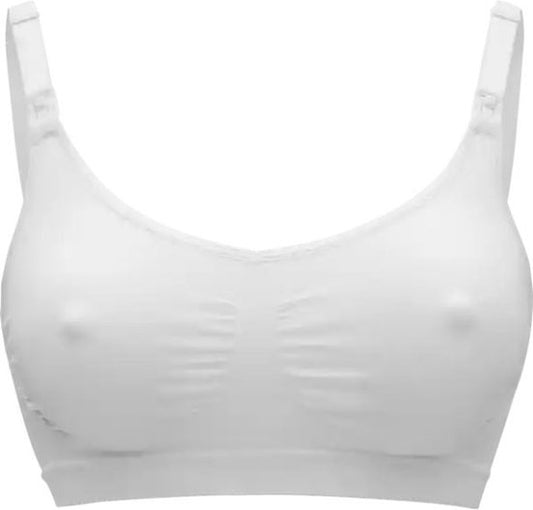 Medela Keep Cool bh - Naadloze voedingsbh - Zwangerschapsbh met 2 ademende zones - Soft Touchmateriaal - Wit - Maat L