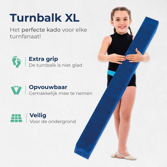 ProSkill Turnbalk - 210cm - Evenwichtsbalk - Voor thuis - Opvouwbaar - Turnen