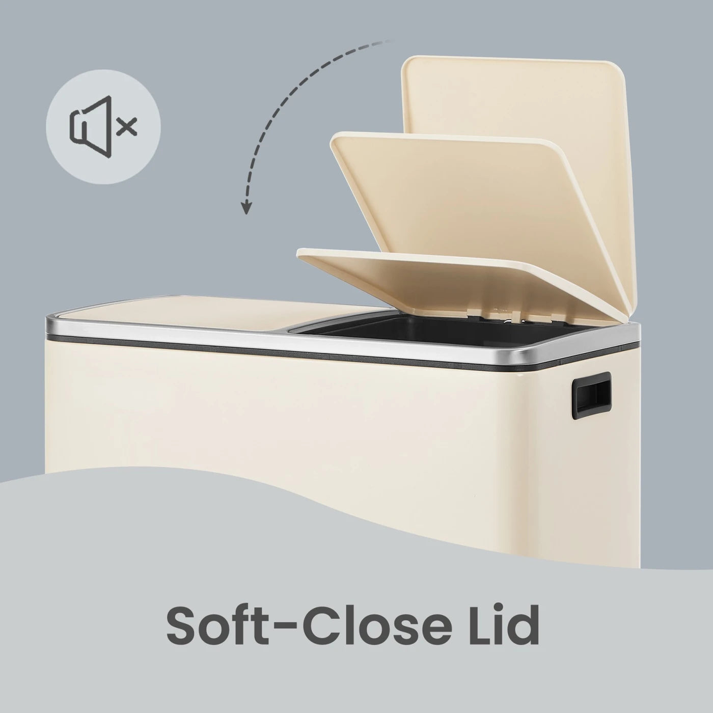 Joyfurnos Dubbele Pedaalemmer - Crème - 2 Uitneembare Binnenemmers - Softclose Deksels - Staal - 59 x 32,5 x 65,2 cm