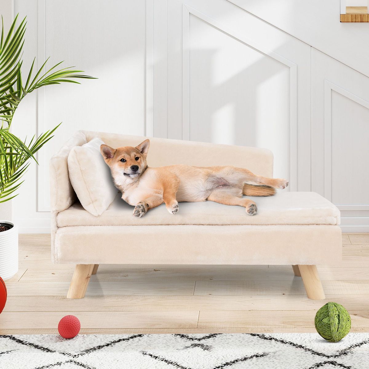 Coast Huisdierensofa - verhoogd ontwerp - voor kleine en middelgrote honden en katten - wit