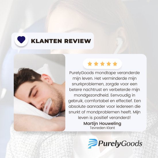 PurelyGoods® Mondtape – 90 stuks - Anti Snurk - Mond Tape – Mouth Tape - Myotape – Mondpleisters