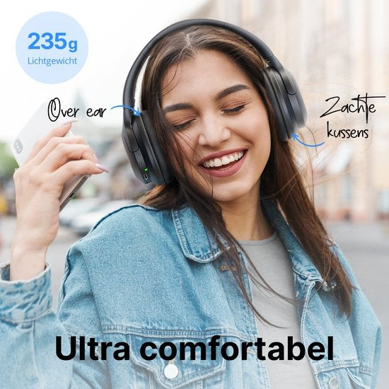 Unitone Focus Koptelefoon Draadloos - Active Noise Cancelling - Bluetooth - Over-ear - Geschikt voor Apple & Android