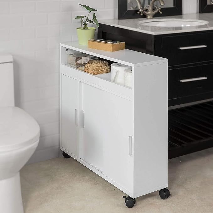 SoBuy Badkamermeubel - Wit - 20x71x70cm - BZR02-W