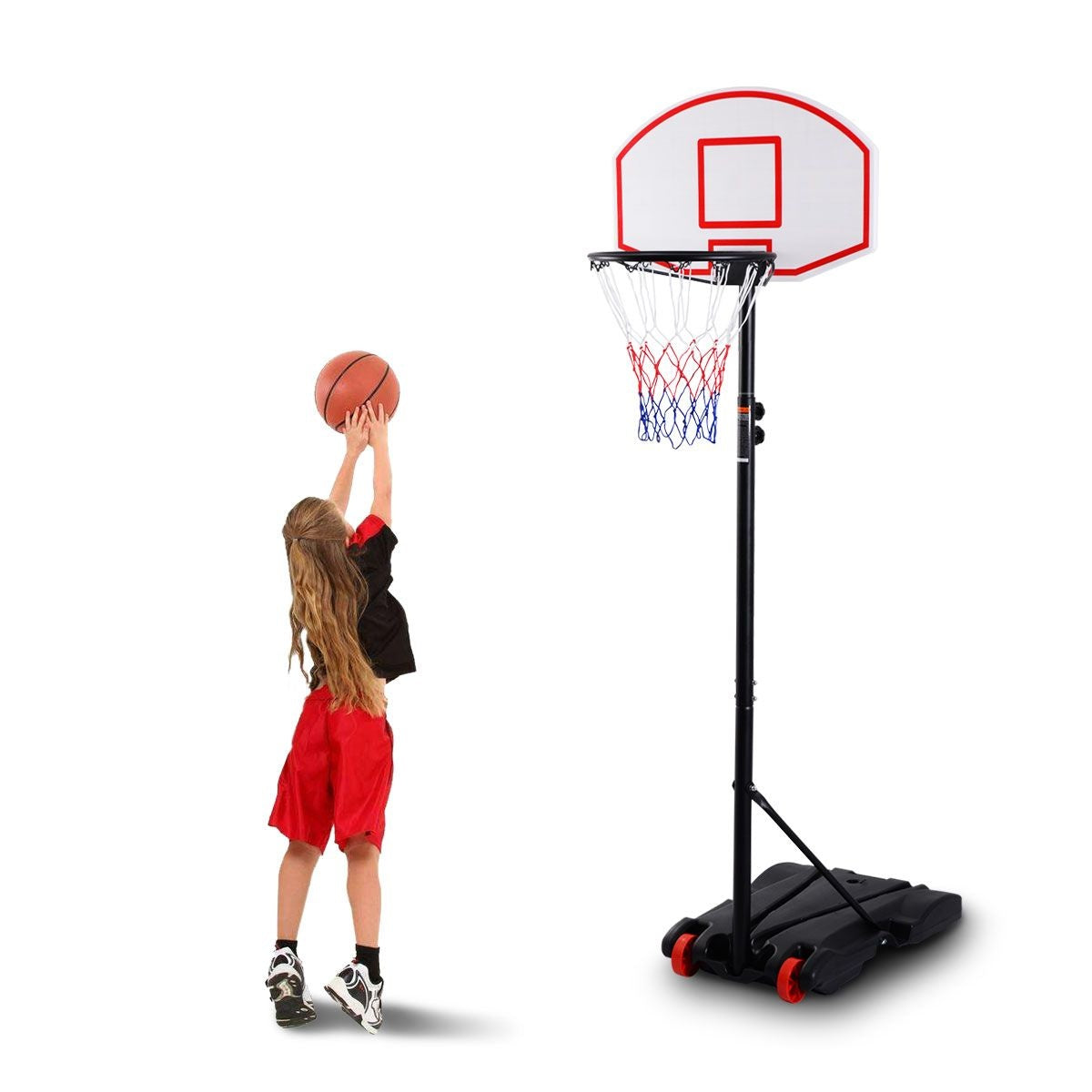 Coast Basketbalring met Basketbalstandaard - Verrijdbaar - 180 tot 210 cm