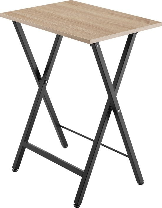 tectake® - Set van 2 bijzettafels Phoenix inklapbaar - lichtbruin - 404778