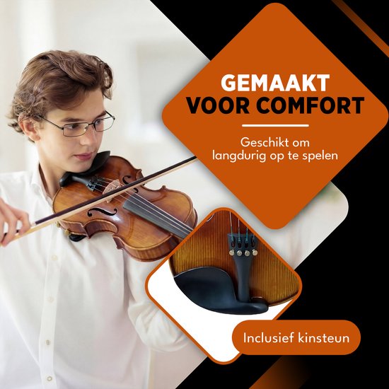 Finesse Viool Starterset - met Koffer & Accessoires - 4/4 - Viool Muziekinstrument - Paris