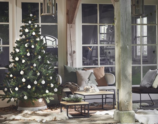 Black Box Trees Charlton Kerstboom - Kerstversiering voor Binnen met Natuurlijke Uitstraling - Kunstboom van Zachte PVC Naaldjes voor Realistische Look - H155 x Ø91 cm - Groen