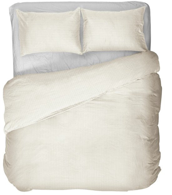Kayori Elin Dekbedovertrek Katoensatijn - 140x200-220 cm +1 sloop - Eenpersoons - Offwhite