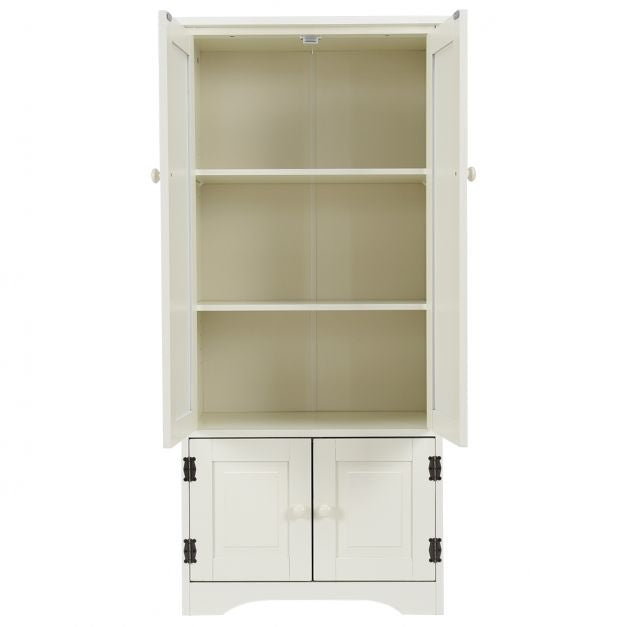Coast Houten Opbergkast Met Verstelbare Plank - 59 x 31 x 123 cm - Wit