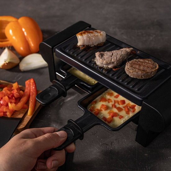 Boska Raclette Mini 220V - voor Smelten en Grillen - 2 Personen - Zwart