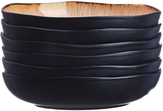 Diep bord IRIS Ø22,5cm - 6 stuks - Wildbruin