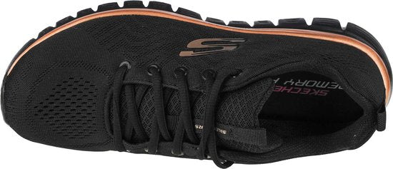 Skechers Sport Dames GRACEFUL GET CONNECTED Dames Zwart/Rosegoud 12615 BKRG