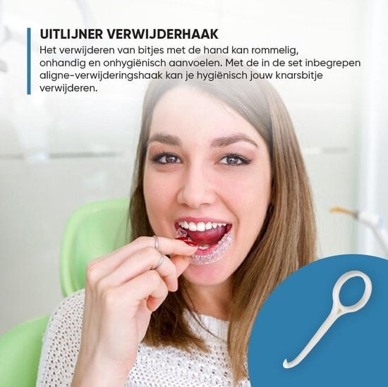 Whitee 4x Anti Knarsbitje in 2 Maten - Nachtbeugel - Tandenknars bitje - Gebitsbeschermer tegen Tandenknarsen & Bruxisme