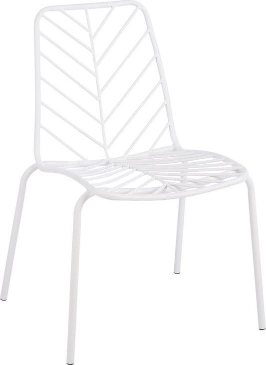 Mica Decorations Grasse Tuinstoel - 56 x 56 x 81 cm - Metaal - Wit