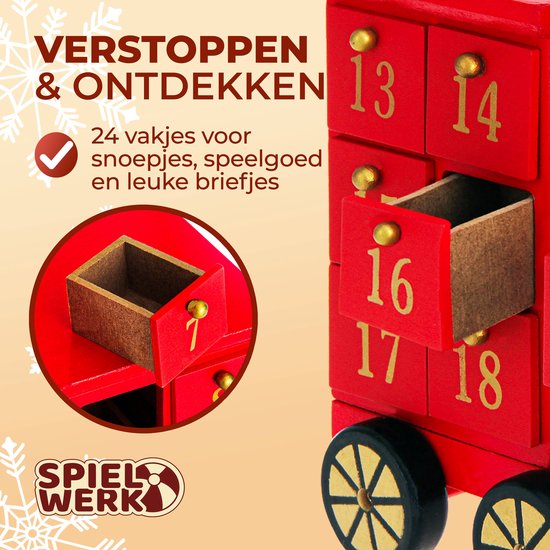 Adventskalender Locomotief - Laden om zelf te vullen - Herbruikbaar