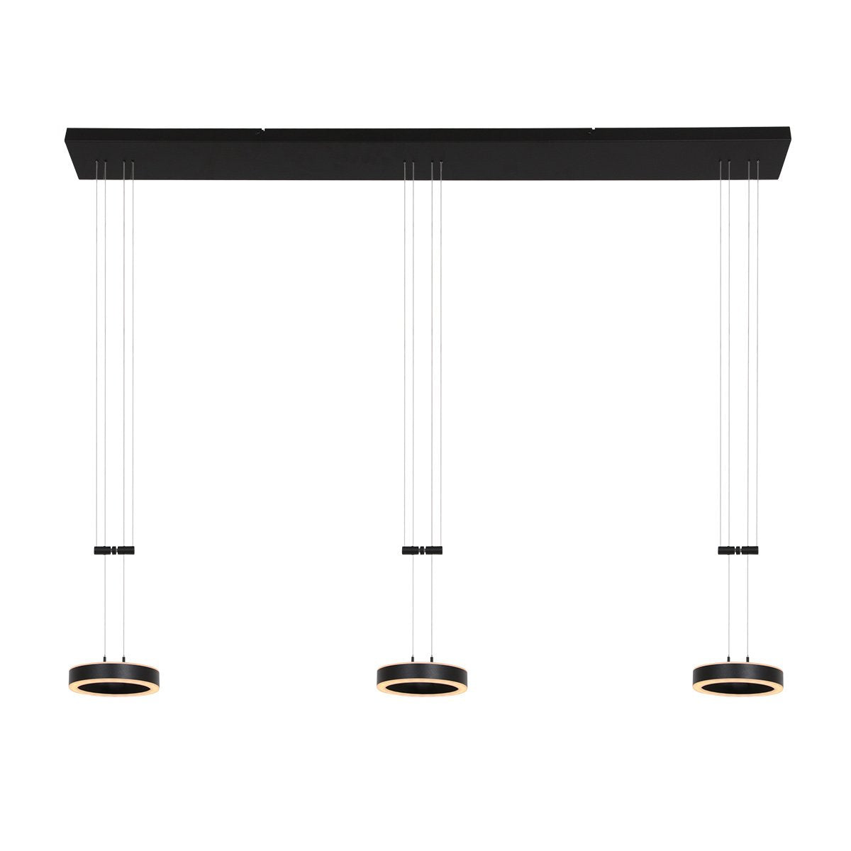 Steinhauer - hanglamp - Piola - zwart - acryl metaal - design lamp - LED - 3501ZW