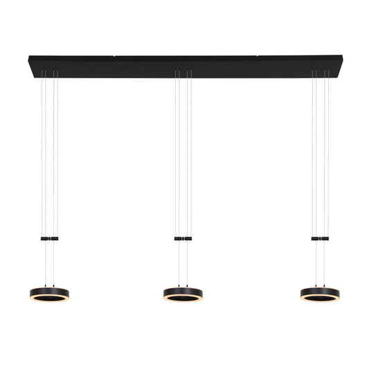 Steinhauer - hanglamp - Piola - zwart - acryl metaal - design lamp - LED - 3501ZW