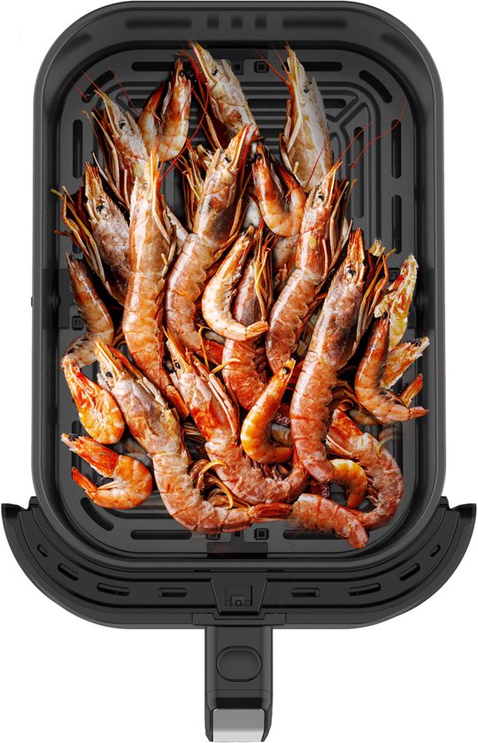 Tomado TAF8002B - Grote airfryer - XXL airfryer - 8 liter - Heteluchtfriteuse - Kijkvenster - Tiptoetsbediening - 7 automatische programma's - Zwart