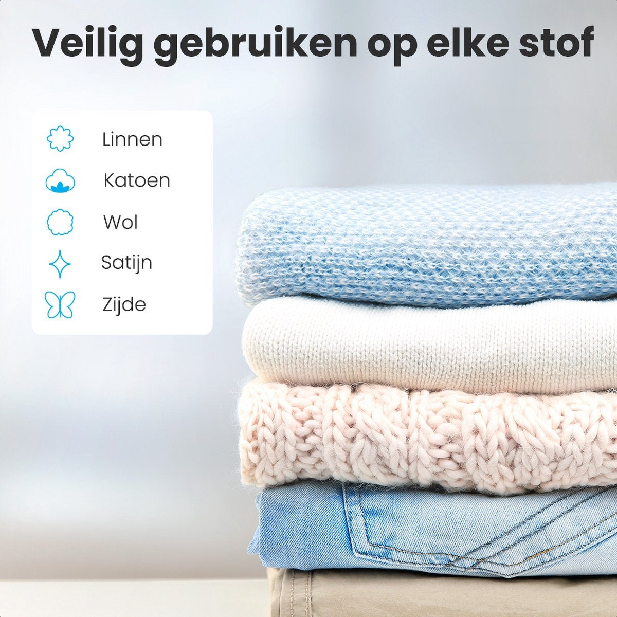 Auronic - Kledingstomer –  Incl. 2 Opzetstukken – 300ml - 1500 W – 17,8 x 10,2 x 25,4 cm – Zwart