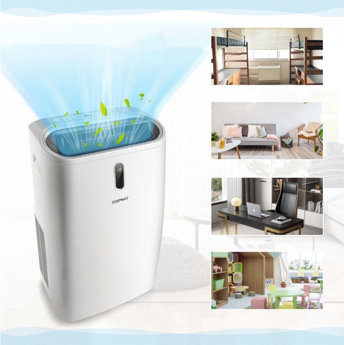 Coast Draagbare Airconditioner (5-in-1) - 14.000 BTU, 40 m² Bereik & Laag Geluidsniveau - 44,5 x 39 x 77 cm - ABS - Wit