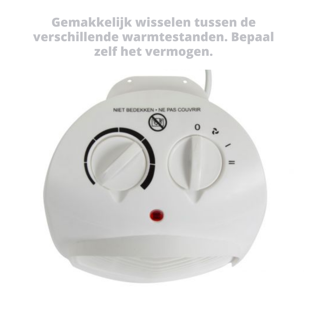 Perel Ventilatorkachel, voor binnen, 2 warmtestanden, 2000 W