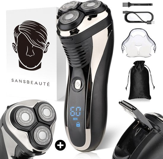 2-in-1 Scheerapparaat Mannen met Trimmer S1111 + Extra Scheerkop - Sansbeaute® - Nat & Droog – Precisietrimmer - Elektrisch - Electric Shaver - Waterproof