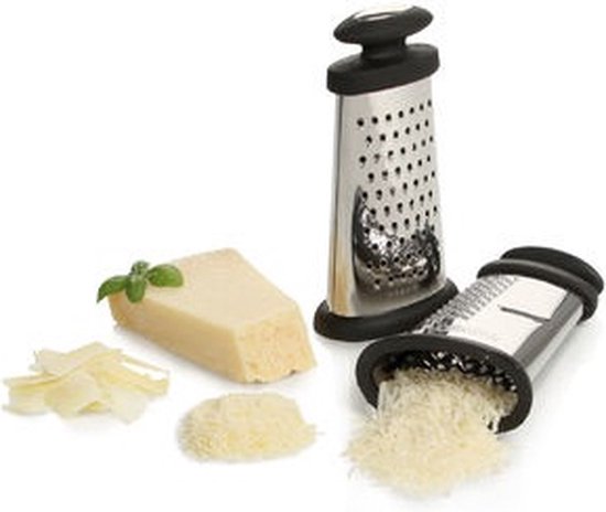 Boska Trio Formaggio - Tafelrasp met 3 raspmethodes - Multifunctioneel - Zilver/Zwart