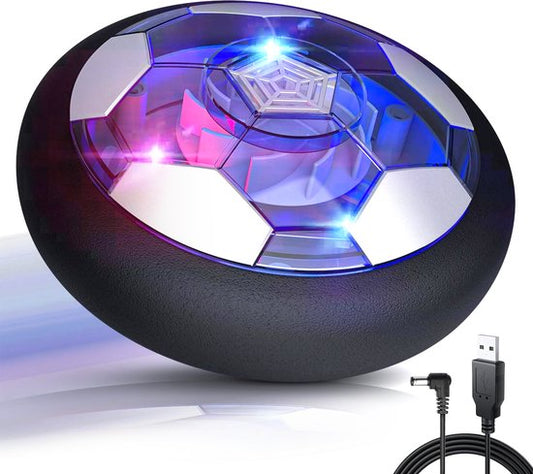 Tech Essentials Hover Bal - 18cm - Led Verlichting - Oplaadbaar - Zwevende - Zachte Binnen Voetbal - Indoor Air Speelgoedbal - Kinderen